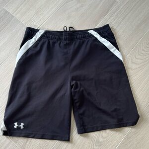 Black and white under armour shorts